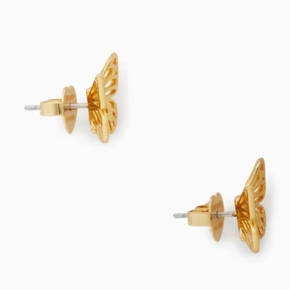 Kate Spade Social Butterfly gold statement cubic zirconia pierced earrings - Picture 4 of 13